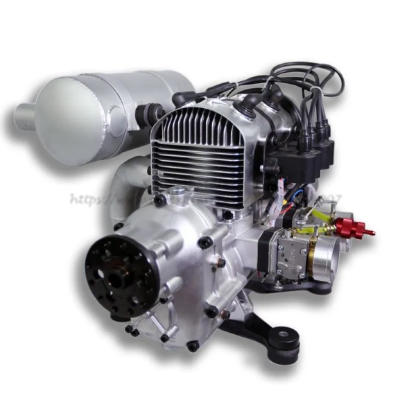 Motor DLE430/DLE 430, DLE, motor de dos tiempos en línea de dos cilindros DLE, motor de avión experimental refrigerado por aire